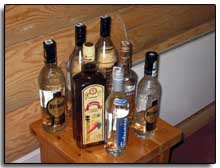 bouteilles de vodka russe