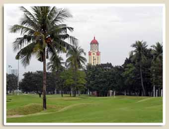 un golf en plein Manille