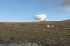 Paysage en monde kazakh à 2510m d'altitide