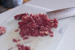 petits dés de viande