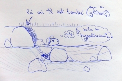 mouton coincé : schéma par Eve
