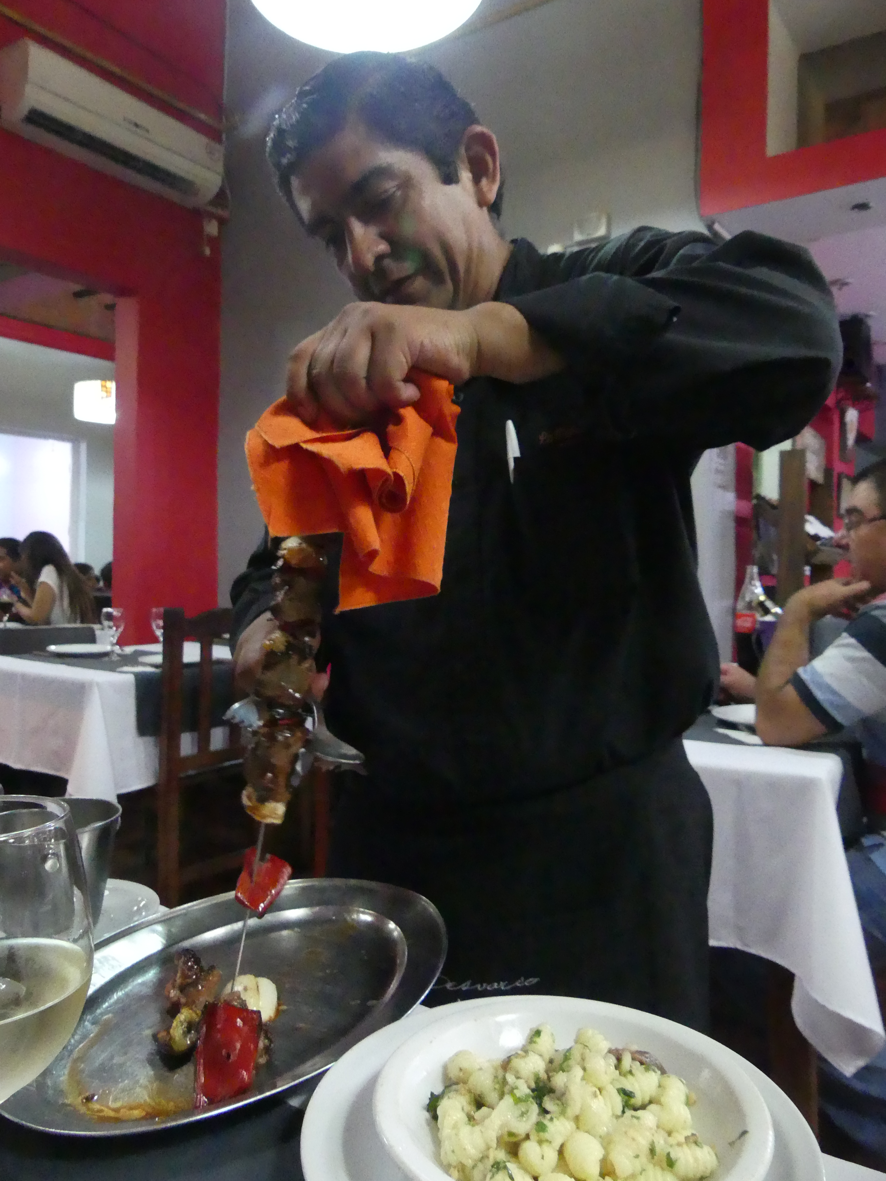 Salta : petite brochette au resto