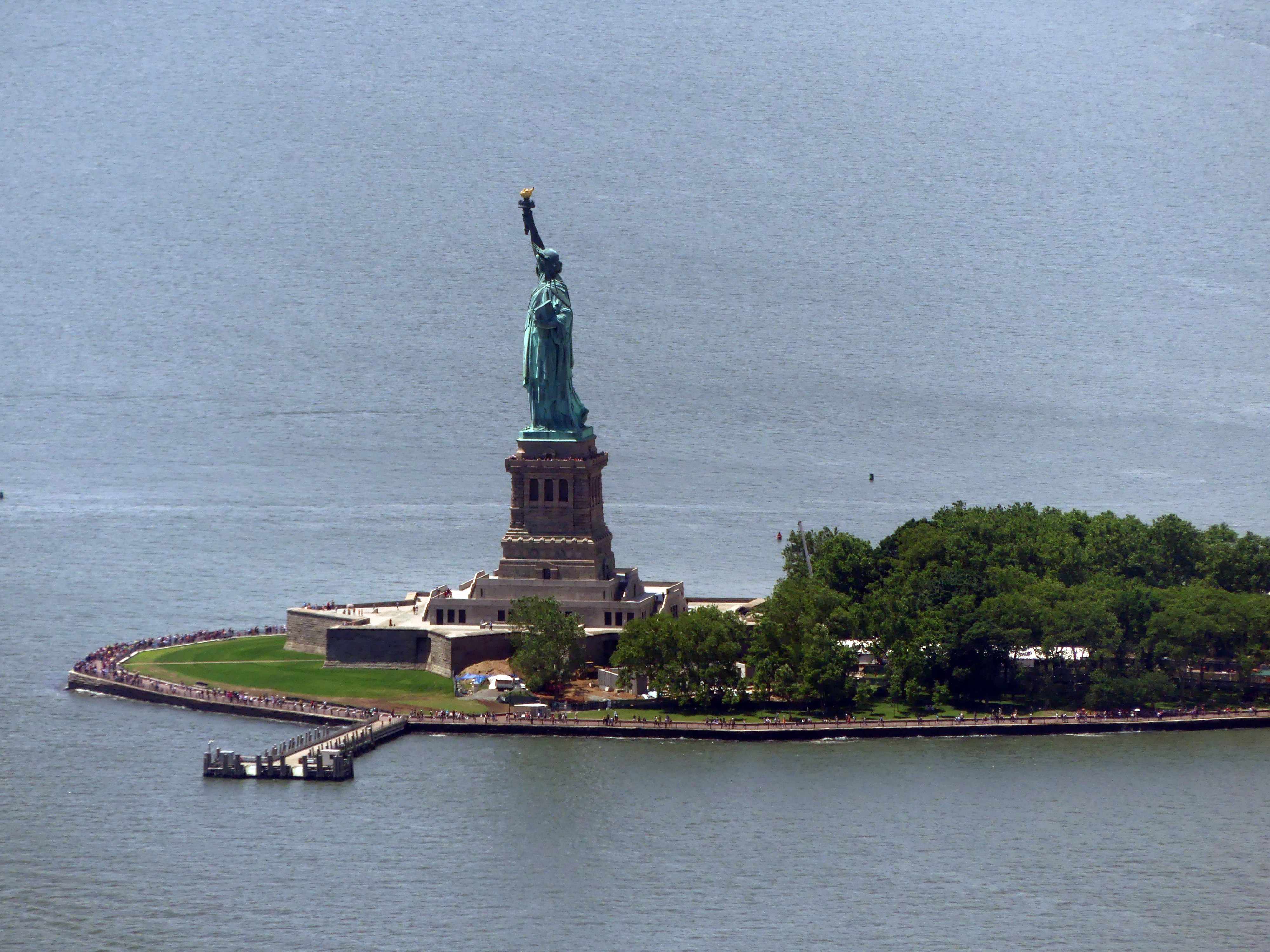 Liberty island vue depuis One World Observatory